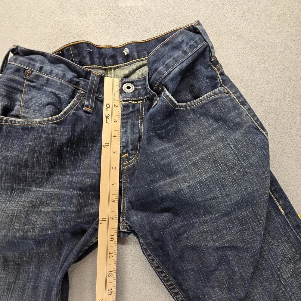 Vintage Levis 504 Jeans Mens 28x32 Blue Straight Engineered Dark Wash Honeycomb